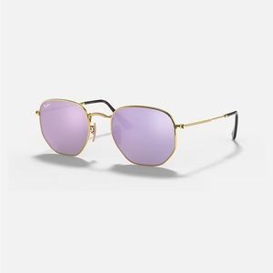 Ray Ban Lilac Hexagonal Sunglasses